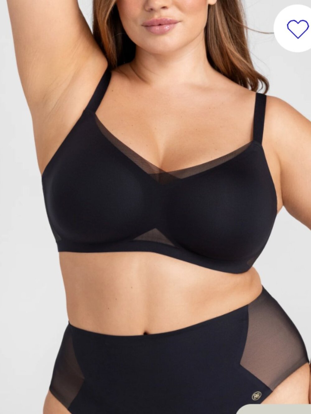 NWT Honeylove CrossOver Bra Women's 1X 40 C/D Runway Black/Nude